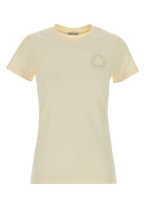 Moncler White Solid Crew Neck T-Shirt
