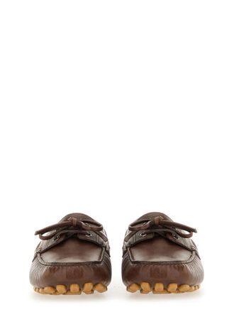 Valentino Garavani Vlogo Signature Buffalo Leather Loafer - Brown