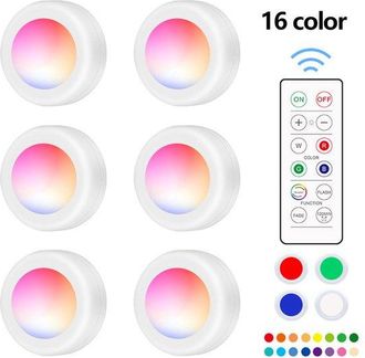 OEM Set Di Faretti Led: 6 Eleganti Luci Con 2 Pratici Telecomandi