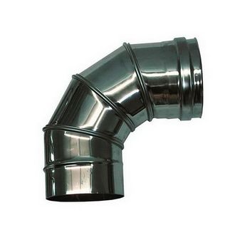 MBM Curva Ajustable De 0-90 Grados Para Chimenea, Tubo De Acero Inoxidable 316 Dn 250