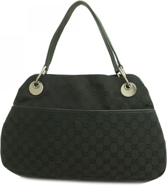 Gucci Black Canvas Tote Bag (Pre-Owned)
