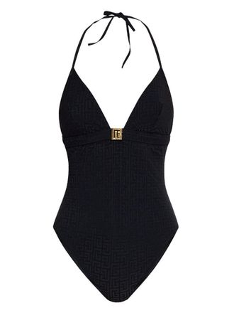タンキニ Balmain One-Piece Swimsuit - Black Balmain Black Logo Swimsuit | ssense | REVERSIBLE
