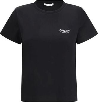 Givenchy T-Shirts, female, Black, Size: M T-shirt with Stamp Print