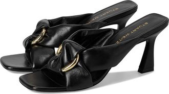 Stuart Weitzman Cece Slide 75 Womens Wedge Shoes Black : 6.5 M, Leather