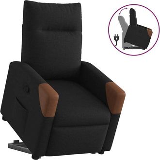 vidaXL Sill&oacute;n Reclinable Elevable Tela Negro Vidaxl