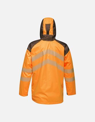 Regatta Mens Regatta Professional Mens Hi-Vis Reflective Waterproof Jacket - Orange - Size: 38/Regular