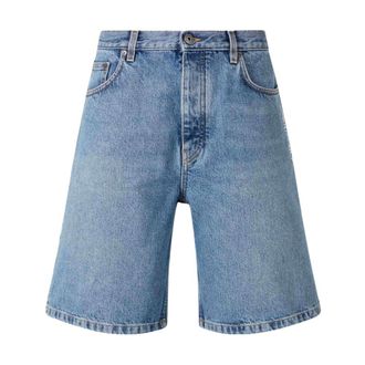 Off-white Denim Shorts, male, Blue, Size: W30 Half Arrow Denim Shorts