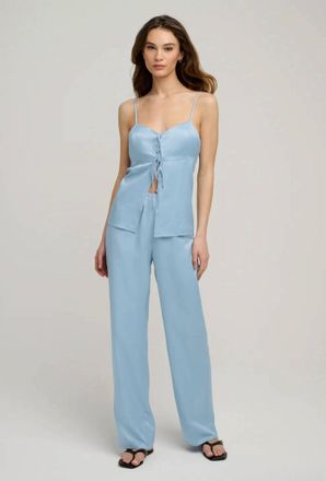 Favorite Daughter Everything Wide Leg Pant In Sea Blue