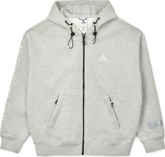 Nike Mens Nike x ACG Therma-Fit Logo Printing Zipper Hooded Long Sleeves Jacket Gray DM4248-050