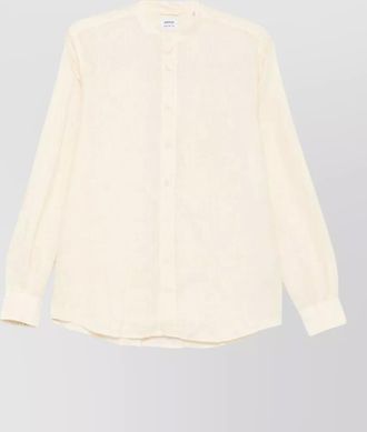 Aspesi long sleeve mandarin collar nylon silk shirt