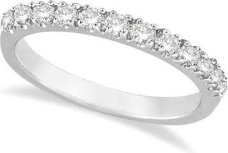Allurez 14K Gold Gem-Set Stackable Anniversary Band in 0.25Ct, Diamond, White Gold at Nordstrom, Size 10.5