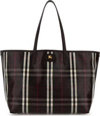Burberry Mahogany Red Highlands Medium Tote