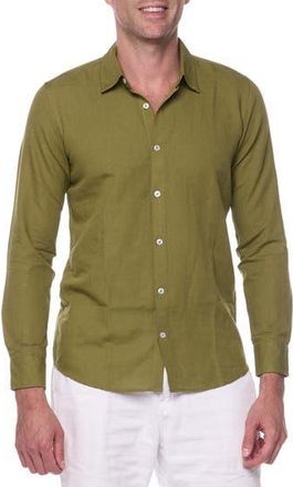 Ranee&rsquo;s Full Sleeves Resort Shirt in Henna Green at Nordstrom Rack, Size Xx-Large