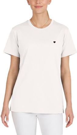 Dalix Womens Lil Heart Jersey Relaxed Tee in Vintage White at Nordstrom, Size X-Large