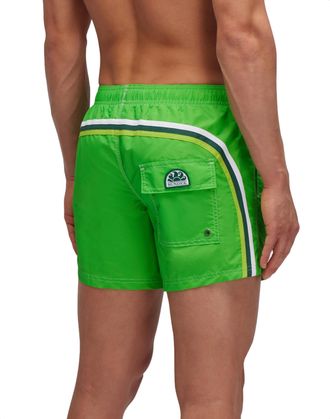 Sundek Mens Elastic Waist Boardshort, Swim Trunks 14 Length 5 Inseam, A1801 - Lawn, L