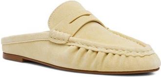 Steve Madden Rafe Loafer Mule in Butter Yellow Suede at Nordstrom, Size 9.5