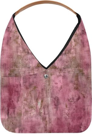 Generic Pink Vintage Mottled Pattern Reusable Lightweight Grocery Bags - Foldable Into Compact Pouch, Washable & Sturdy, Multipurpose for Shopping and Travel