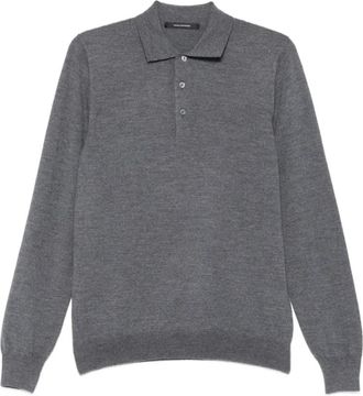 Tagliatore Punt Snijder - Heren - Polos - Grijs - S - Wol - Tops
