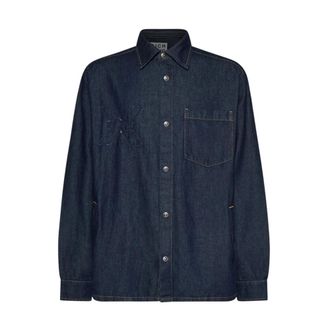 John Richmond Denim Shirts, male, Blue, Size: L Seitenga Shirt
