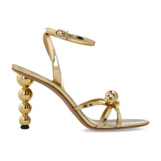 Ferragamo High Heel Sandals, female, Yellow, Size: 7 1/2 US Karina Sandals
