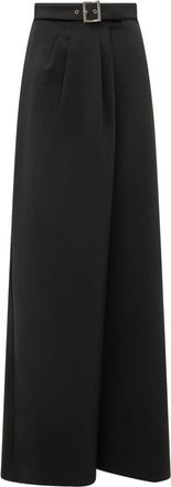Alberta Ferretti Stijlvolle Broek - Dames - Wijde Broeken - Zwart - S - Broeken