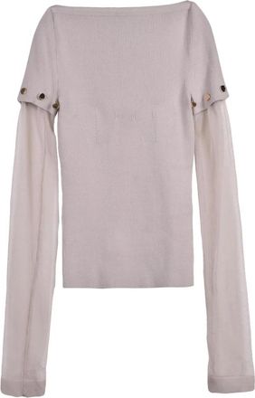 Sportmax Maglia Sottogiacca - Dames - Blouses - Beige - S - Polyester - Overhemden