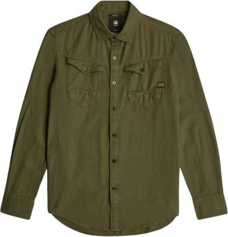 G-Star Arc 3D Slim Shirt - Heren - Casual Overhemden - Groen - 2XL - Katoen - Overhemden