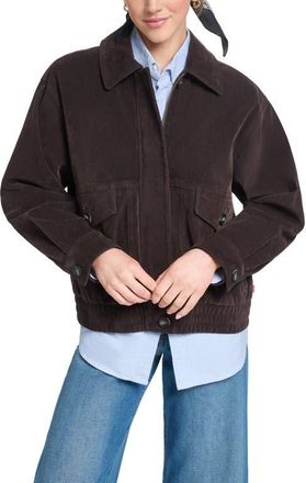 Levi's Relaxed Fit Faux Suede Dad Bomber Jacket in Java at Nordstrom, Size X-Small
