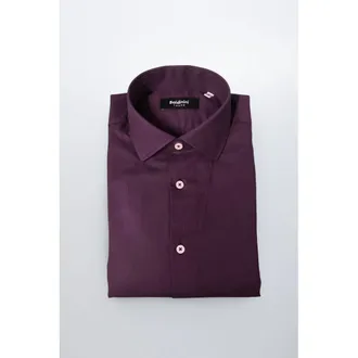 Baldinini Purple Cotton Men Mens Shirt