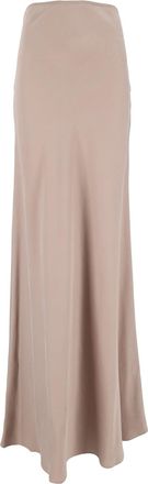 Fabiana Filippi Mocha High-Waist Flared Skirt