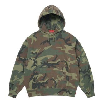 SUPREME SS26 Overdyed Studded Hooded Sweatshirt Woodland Camo SUP-SS26-154-CAM