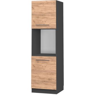 Vicco Armario Para Horno Empotrado Fame-line, Roble Dorado, 60 Cm Abierto