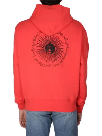 Sunflower Logo-Embroidered Cotton Sweatshirt - Red