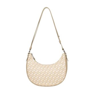 Lancaster Hobo Ikon IT - Dames - Tassen - Beige - Maat: ONE Size Vinyl