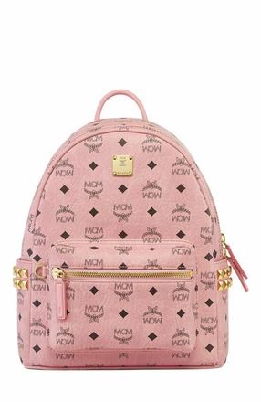 MCM Stark Side Studs Backpack in Visetos in Pink at Nordstrom