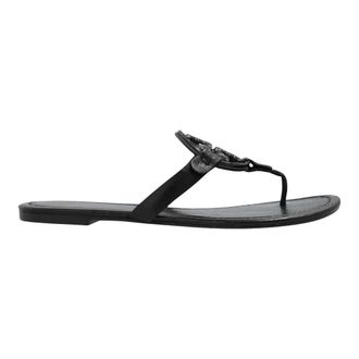 Tory Burch Miller Deco Sandal - Dames - Schoenen - Zwart - Maat: 37 1/2 EU Leer