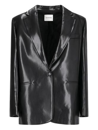 Andamane Blazer met enkele rij knopen - Zwart