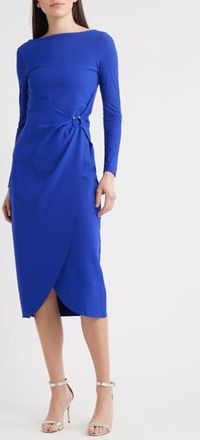 La Petite Robe Di Chiara Boni Gekko Long Sleeve Midi Dress in Blue Violet at Nordstrom Rack, Size 2