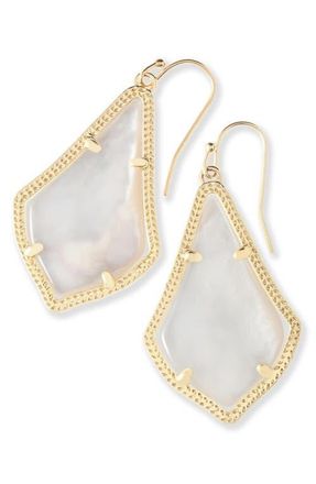 Kendra Scott Alex Teardrop Earrings in Ivory Mother Of Pearl/Gold at Nordstrom