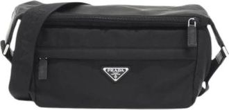 Prada Pre-owned Tessuto Montagna Schoudertas - Dames - Vintage Heuptassen - Zwart - ONE Size - Vintage