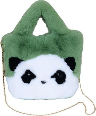 Generic Faux plush bag womens crossbody cute and versatile cartoon mini bag(green)