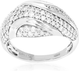 Vir Jewels 1 cttw Lab Grown Diamond Ring in Sterling Silver For Women