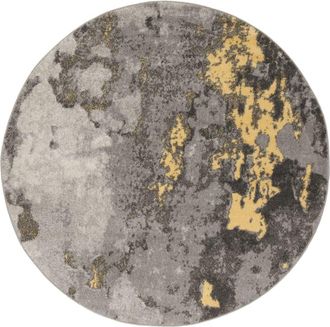 Safavieh Alfombra de polipropileno gris/amarillo, 201 cm