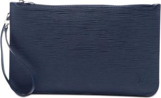 Louis Vuitton Pre-owned Epi Leather Pouch - Dames - Vintage Clutch - Blauw - ONE Size - Leer - Vintage