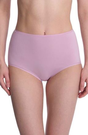 Natori Bliss Bare Cotton High Waist Briefs in Rose Mist at Nordstrom, Size Xx-Large