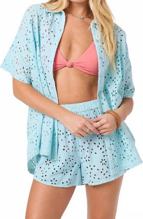 O'Neill Jenna Eyelet Cover-Up Top In Stratosphere