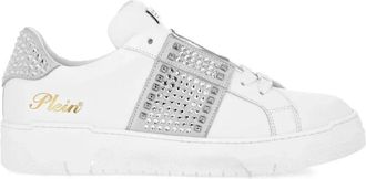 Philipp Plein Low Top Sneakers Strass Studs - Dames - Sneakers - Wit - 37 EU - Leer - Schoenen