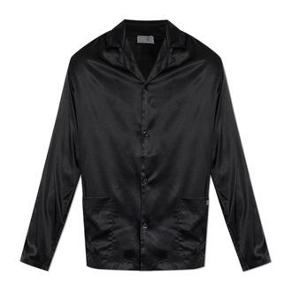 Maison Margiela Pyjamas, male, Black, Size: XS Silk Lingerie Shirt