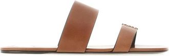 Saint Laurent Babylone Slides - Dames - Sandalen - Bruin - 36 1/2 EU - Leer - Schoenen
