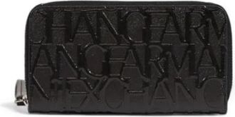 A|X Armani Exchange Zwarte Polyester Portemonnee - Dames - Portefeuilles - Zwart - L - Polyester - Accessoires
